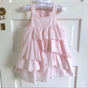Chloe beautiful layered pink ruffle dress